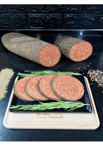 ( 400 gr) Karabiber Kaplı Bez Sucuk ( Dilimli )